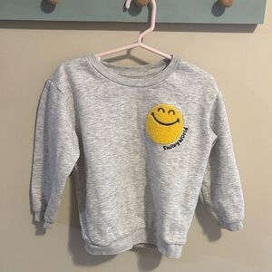H&M Light Gray Kids Sweatshirt Smiley World size 4t